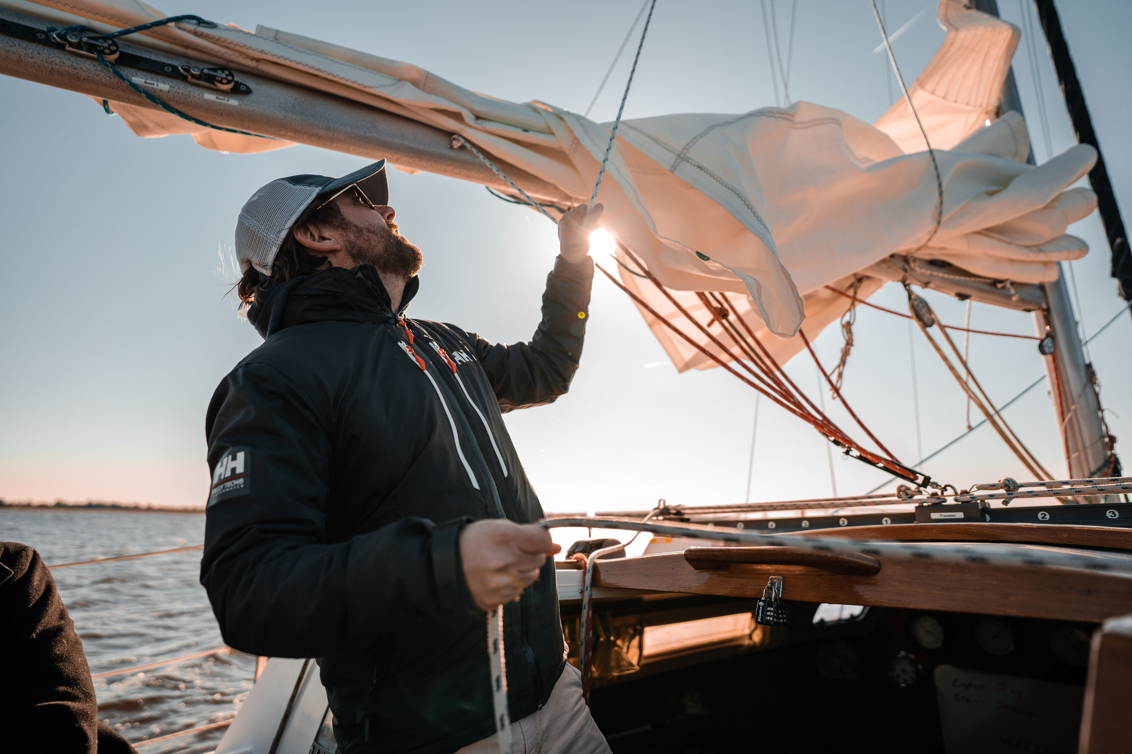 Mental Heeling Sailboat and Captain Jay in Charleston, South Carolina